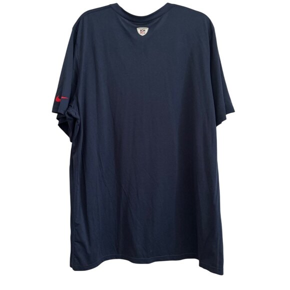 Nike Dri-Fit NFL Patriots Mens Training Shirt XXL Navy Blue 100% Polyester - Picture 2 of 6
